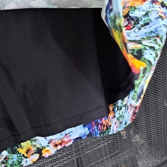 Andrea Jovine Women's Size 8 A Line Floral Mini Skirt Lined Cotton Spandex NEW - Picture 5 of 8